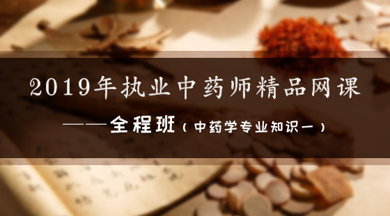 2019年執(zhí)業(yè)中藥師精品網(wǎng)課--全程班（中藥一）