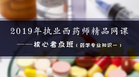 2019年執(zhí)業(yè)西藥師精品網(wǎng)課--核心考點班（西藥一）