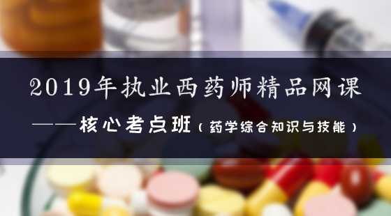 2019年執(zhí)業(yè)西藥師精品網(wǎng)課--核心考點班（西藥綜合）