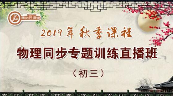 【2019年秋季】初三物理同步專題訓(xùn)練直播班